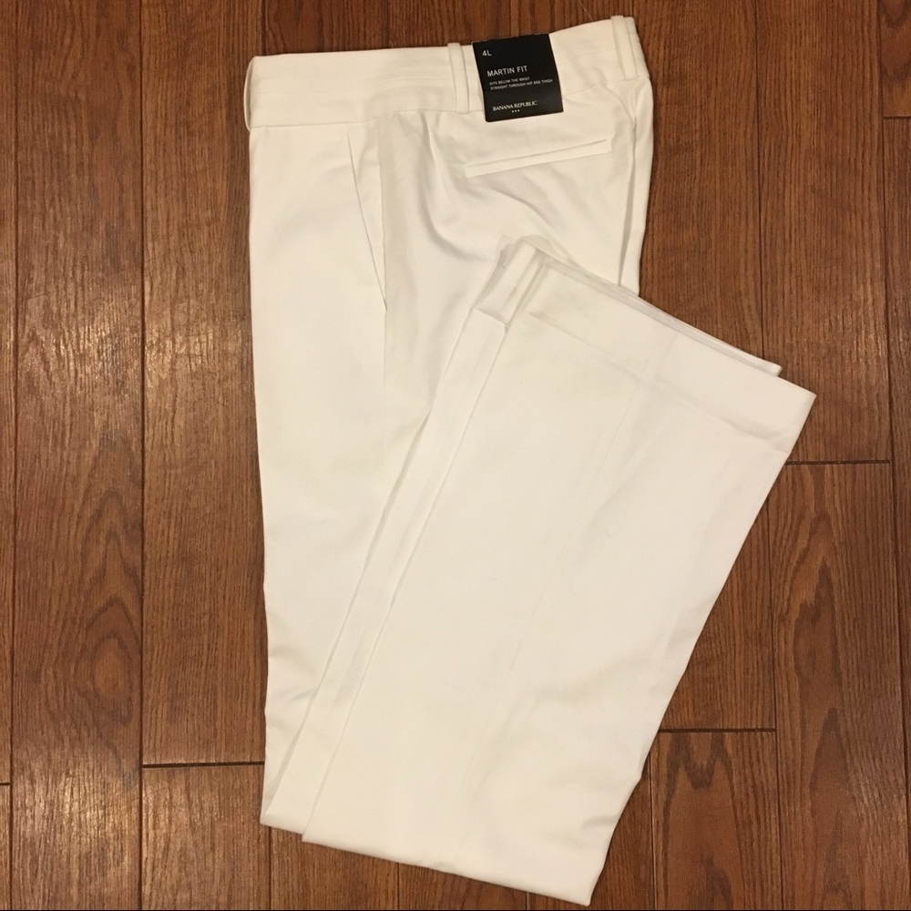 Banana Republic - Martin Fit White Dress Pant